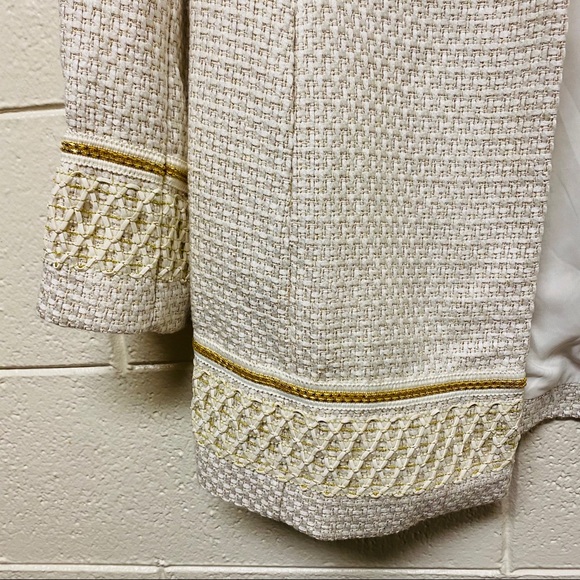 Chicos Textured Embellished Topper Jacket Neutral - Picture 5 of 11